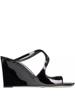 Jimmy Choo босоножки Anise 85 на танкетке, черный