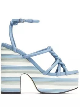 Jimmy Choo босоножки Clare 130 на платформе, синий