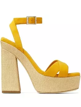 Jimmy Choo босоножки Gaia 140 на платформе, желтый