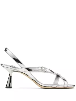 Jimmy Choo босоножки Jess 65, серебристый