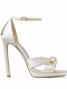 Jimmy Choo босоножки с перекрученной деталью, белый