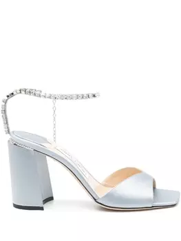Jimmy Choo босоножки Saeda 80 с кристаллами, синий