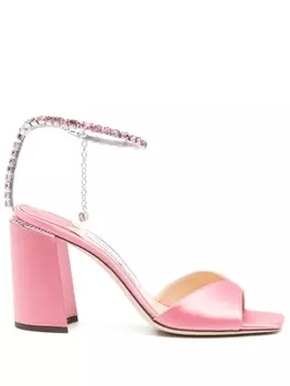Jimmy Choo босоножки Saeda 85 с кристаллами, розовый