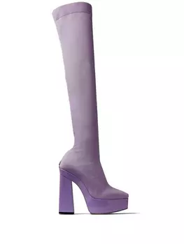 Jimmy Choo ботфорты Giome 140 на платформе, фиолетовый