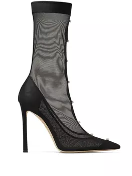 Jimmy Choo ботильоны Psyche 110 с заостренным носком, черный