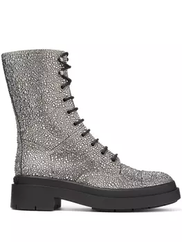 Jimmy Choo ботинки Nari с кристаллами, серебристый