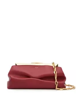 Jimmy Choo Diamond Frame leather clutch, красный