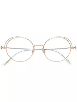 Jimmy Choo Eyewear очки Sun в круглой оправе, золотистый