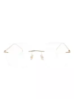 Jimmy Choo Eyewear очки в безободковой квадратной оправе, золотой