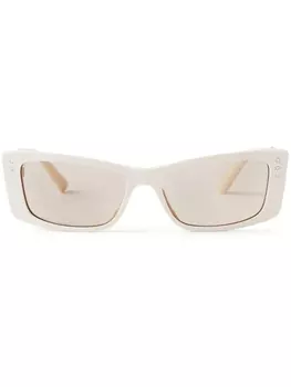 Jimmy Choo Eyewear солнцезащитные очки Lexy в прямоугольной оправе, белый