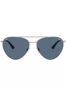 Jimmy Choo Eyewear солнцезащитные очки-пилоты, серебряный