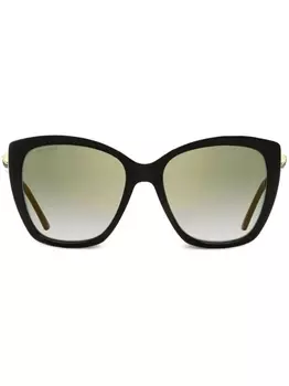 Jimmy Choo Eyewear солнцезащитные очки Rose в оправе 'бабочка', черный