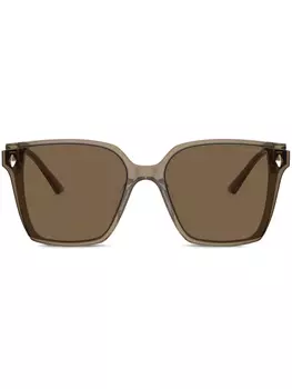 Jimmy Choo Eyewear солнцезащитные очки с заклепками, коричневый