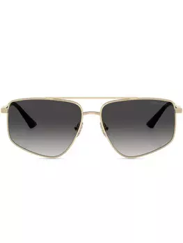 Jimmy Choo Eyewear солнцезащитные очки в геометричной оправе, золотой