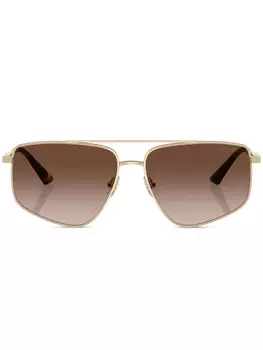 Jimmy Choo Eyewear солнцезащитные очки в квадратной оправе, золотой