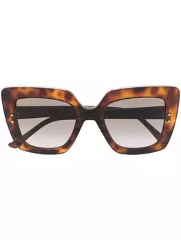 Jimmy Choo Eyewear солнцезащитные очки в оправе черепаховой расцветки, коричневый