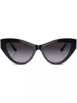 Jimmy Choo Eyewear солнцезащитные очки в оправе 'кошачий глаз', черный