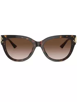 Jimmy Choo Eyewear солнцезащитные очки в оправе 'кошачий глаз', коричневый