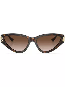 Jimmy Choo Eyewear солнцезащитные очки в оправе 'кошачий глаз', коричневый