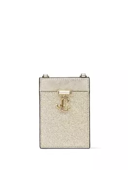 Jimmy Choo картхолдер с цепочкой, золотистый