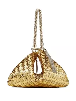 Jimmy Choo клатч Callie с пайетками, золотистый