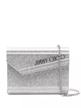 Jimmy Choo клатч Candy с блестками, серый