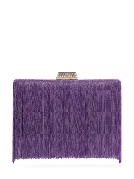 Jimmy Choo клатч Clemmie с бахромой, фиолетовый