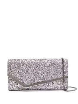 Jimmy Choo клатч Emmie с блестками, розовый