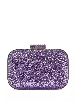 Jimmy Choo клатч Micro Cloud с кристаллами, фиолетовый