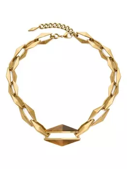 Jimmy Choo колье Diamond JC Chain, золотой