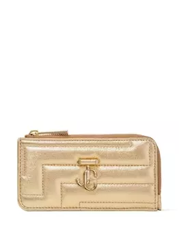 Jimmy Choo кошелек Lise-Z на молнии, золотистый