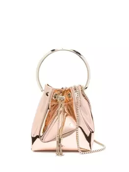 Jimmy Choo лакированная сумка-ведро Bon Bon, розовый