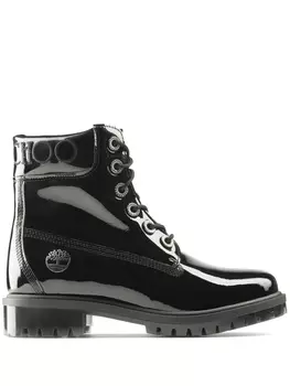 Jimmy Choo лакированные ботинки из коллаборации с Timberland, черный