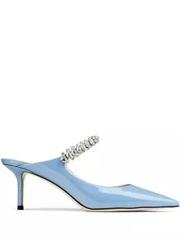 Jimmy Choo лакированные мюли Bing 65, синий