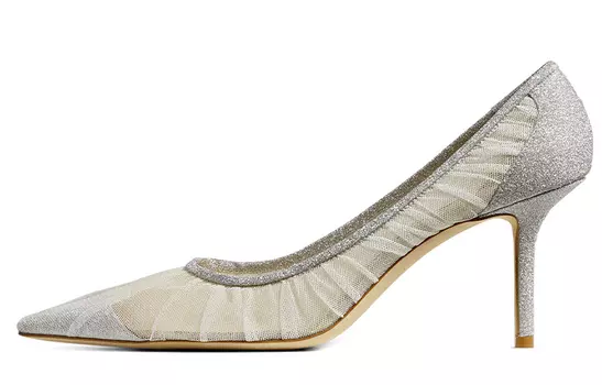 Туфли Jimmy Choo Love High Heels Women's Silver
