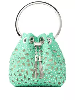 Jimmy Choo маленькая сумка-ведро Bon Bon, зеленый