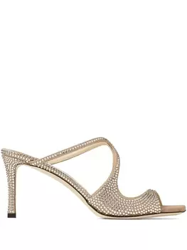 Jimmy Choo мюли Anise 75 с кристаллами, нейтральный цвет