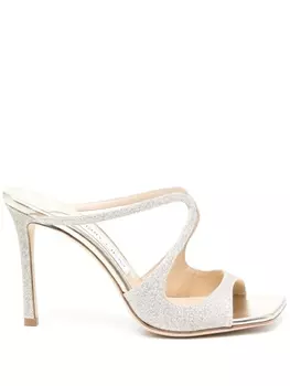 Jimmy Choo мюли Anise 95 с блестками, металлик
