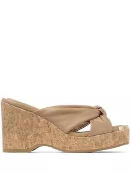 Jimmy Choo мюли Avenue 110 на танкетке, коричневый