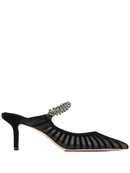 Jimmy Choo мюли Bing 65 с кристаллами, черный