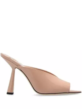 Jimmy Choo мюли Maryanne со скульптурным каблуком 100 мм, розовый