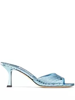 Jimmy Choo мюли Val 70 с эффектом металлик, синий