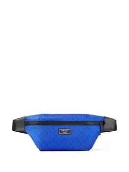 Jimmy Choo поясная сумка Finsley с монограммой, синий