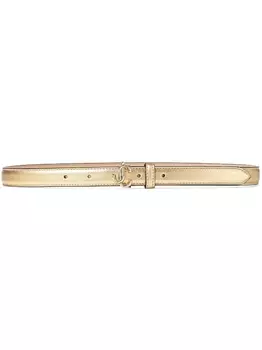 Jimmy Choo ремень Helina с пряжкой-логотипом, золотистый