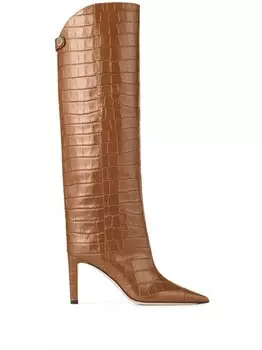 Jimmy Choo сапоги Alizze 85 с заостренным носком, коричневый