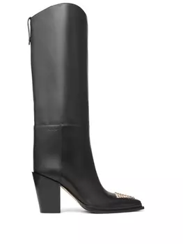 Jimmy Choo сапоги Cece 80 с заклепками, черный