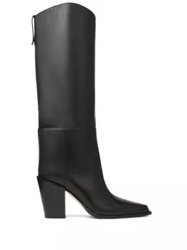 Jimmy Choo сапоги Cece 80 с заостренным носком, черный