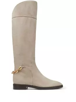 Jimmy Choo сапоги Nell с цепочкой, нейтральный цвет