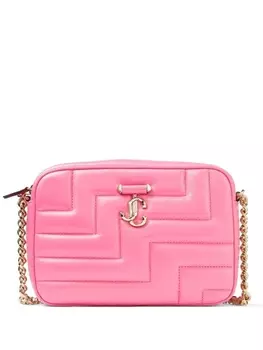 Jimmy Choo стеганая каркасная сумка Varenne, розовый