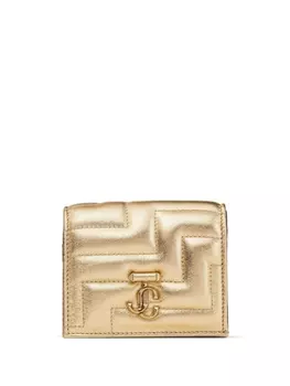 Jimmy Choo стеганый кошелек Hanne с эффектом металлик, золотистый